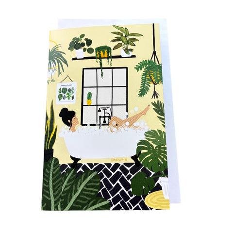 Girl in the Bath Card