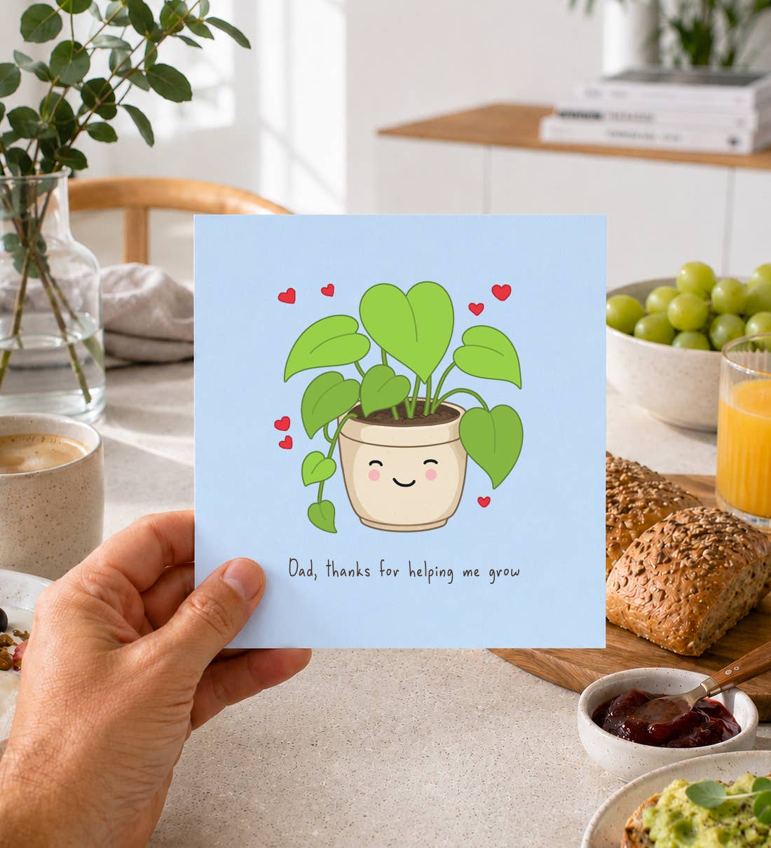 Cute Pot Plant- Father's Day Card