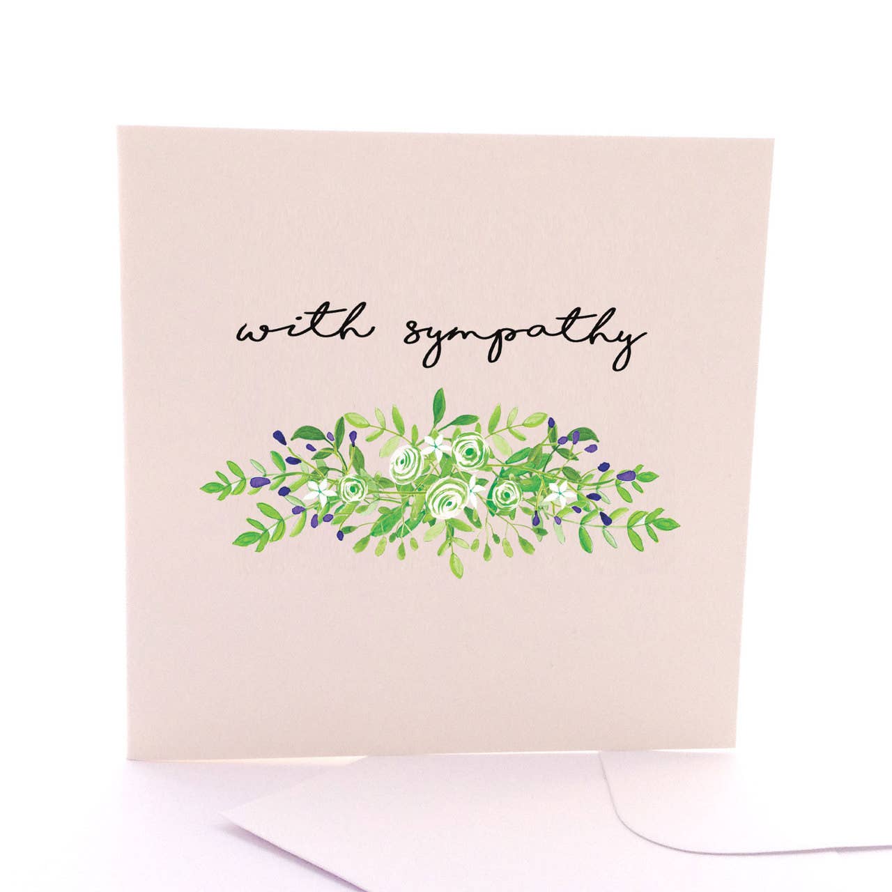 Sympathy Garland - Square Greeting Card