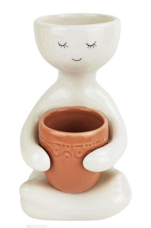 Person Holding a Pot Planter Rose