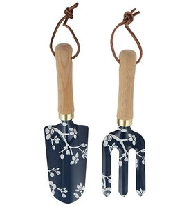 Garden Tools Spade and Fork Blue and WhiteBlossom