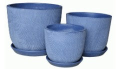 Soho Large Blue Pots 3 Sizes