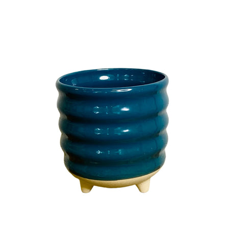 Shelby Planter with Legs Teal