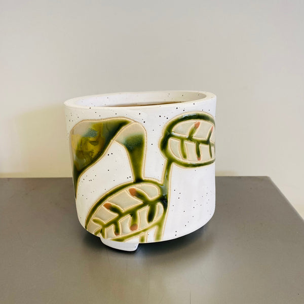 Ana Ceramic Footed Pot
