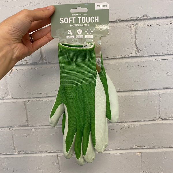 Soft Touch Polyester Gardening Gloves - Medium