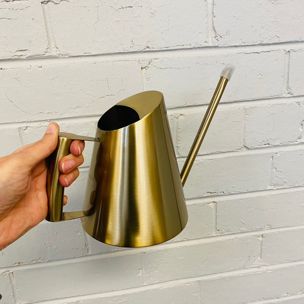 Brass Plated Stainless Steel Watering Can 800ml